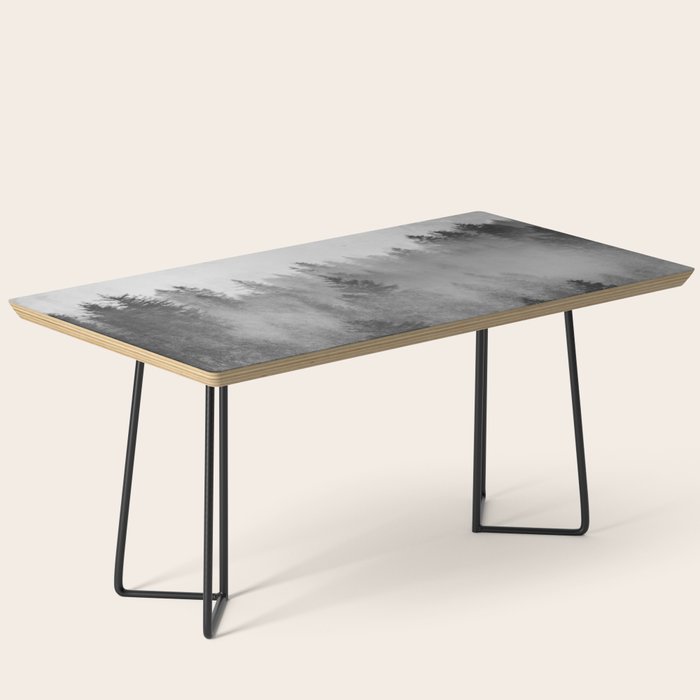 Black and White Forest Abstract Coffee Table Gallery Image 1