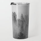 Black and White Forest Abstract Travel Mug Gallery Image 3