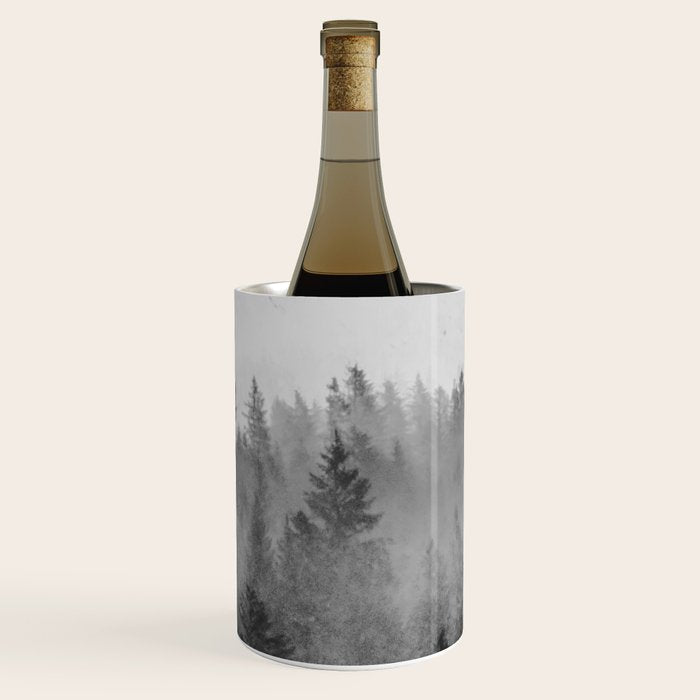 Black and White Forest Abstract Wine Chiller Gallery Image 1