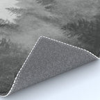 Black and White Forest Abstract Rug Gallery Image 4