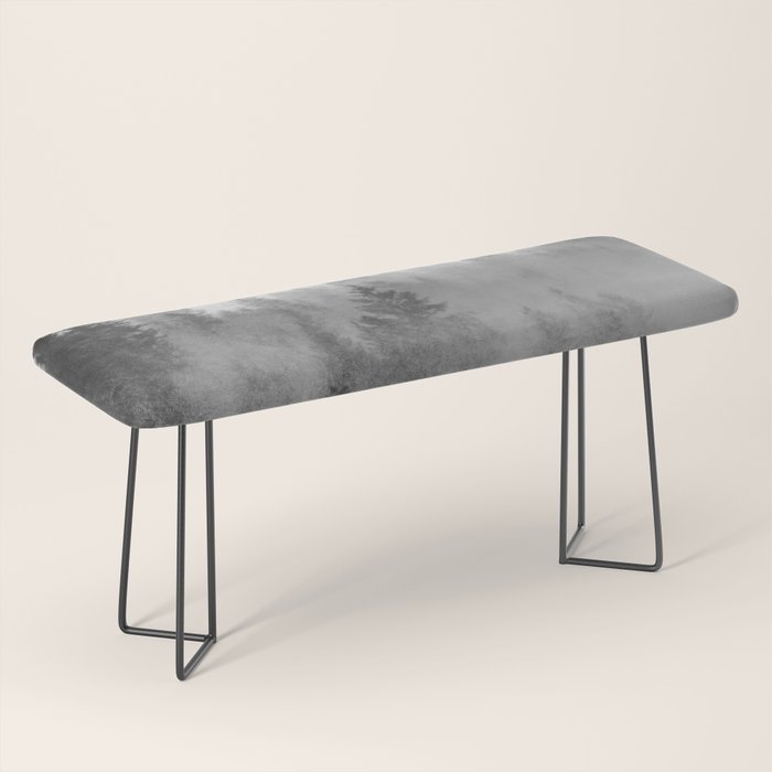 Black and White Forest Abstract Bench Gallery Image 1