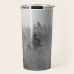 Black and White Forest Abstract Travel Mug Gallery Image 1