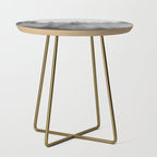 Black and White Forest Abstract Side Table Gallery Image 1