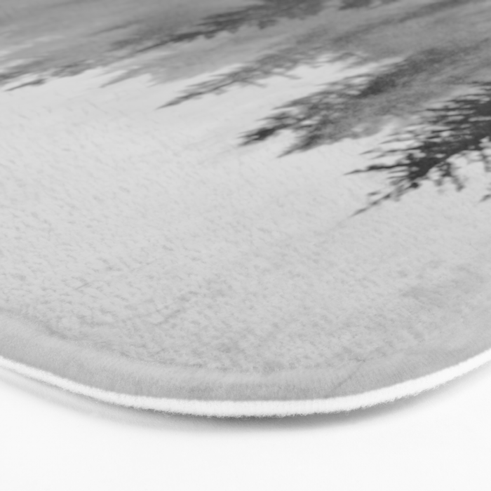 Black and White Forest Abstract Bath Mat Gallery Image 3