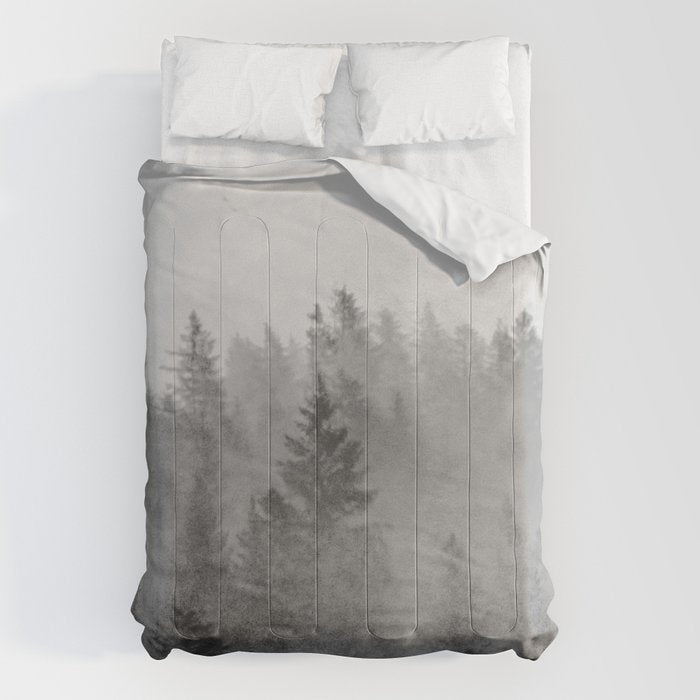 Black and White Forest Abstract Comforter Gallery Image 1