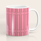 Eclectic Geometric Geo Box Striped Pattern in Bold Pink Brown Cream Coffee Mug Gallery Image 1