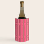 Eclectic Geometric Geo Box Striped Pattern in Bold Pink Brown Cream Wine Chiller Gallery Image 1