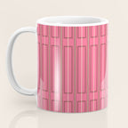 Eclectic Geometric Geo Box Striped Pattern in Bold Pink Brown Cream Coffee Mug Gallery Image 3