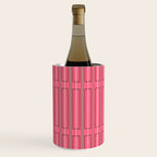 Eclectic Geometric Geo Box Striped Pattern in Bold Pink Brown Cream Wine Chiller Gallery Image 2