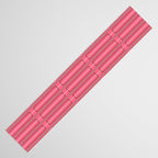 Eclectic Geometric Geo Box Striped Pattern in Bold Pink Brown Cream Table Runner Gallery Image 3