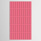 Eclectic Geometric Geo Box Striped Pattern in Bold Pink Brown Cream Tablecloth Gallery Image 2
