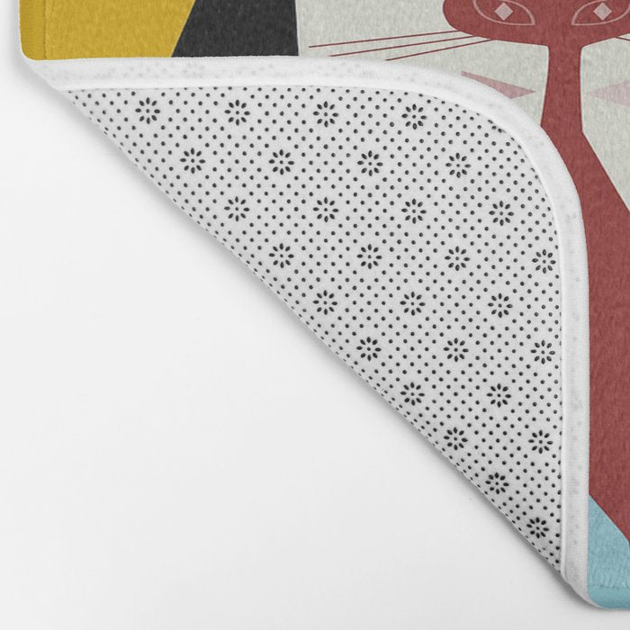Mid-Century Modern Art Cats Bath Mat Gallery Image 2