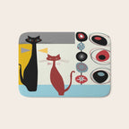Mid-Century Modern Art Cats Bath Mat Gallery Image 1