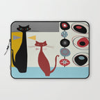 Mid-Century Modern Art Cats Laptop Sleeve Gallery Image 1