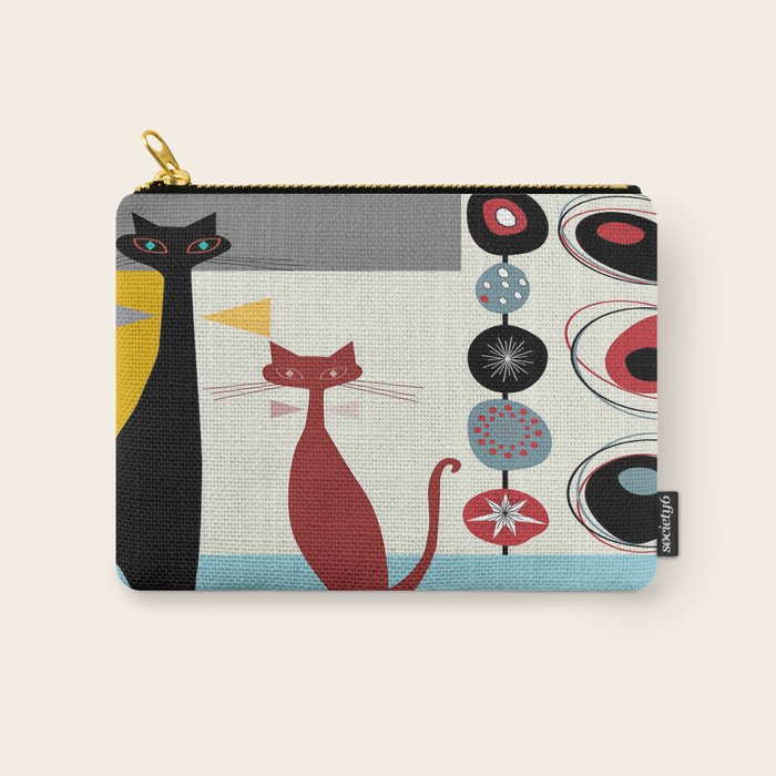 Mid-Century Modern Art Cats Carry All Pouch Gallery Image 1