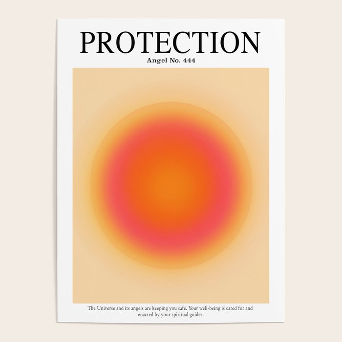 Gradient Angel Numbers: Angel Number 444 - Protection Poster Gallery Image 4
