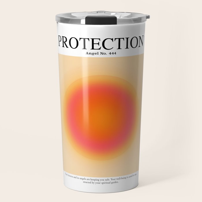 Gradient Angel Numbers: Angel Number 444 - Protection Travel Mug