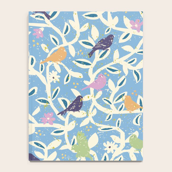 Birds in branches chalky blue Notebook Gallery Image 4