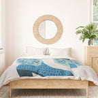 Cowgirl Boots â Mint and Blue Duvet Cover Gallery Image 3