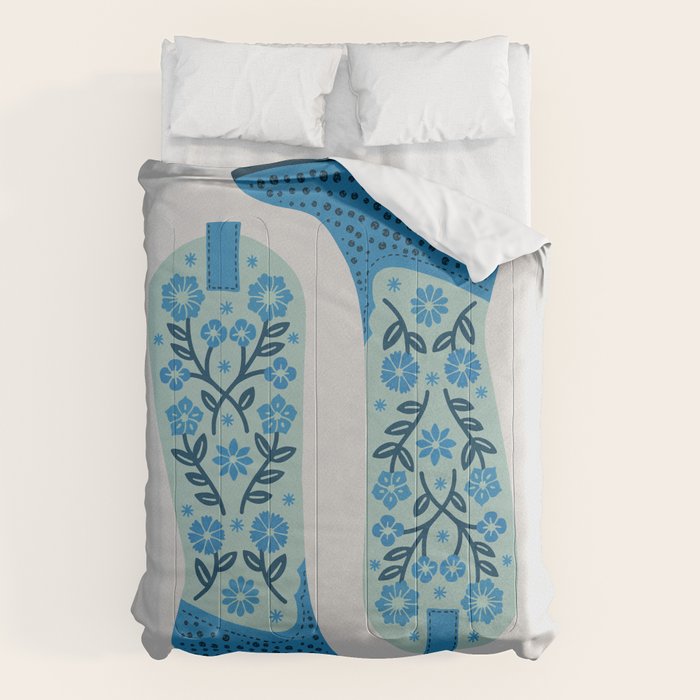 Cowgirl Boots â Mint and Blue Comforter Gallery Image 6