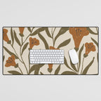 Orange Bellflowers Desk Mat Gallery Image 1