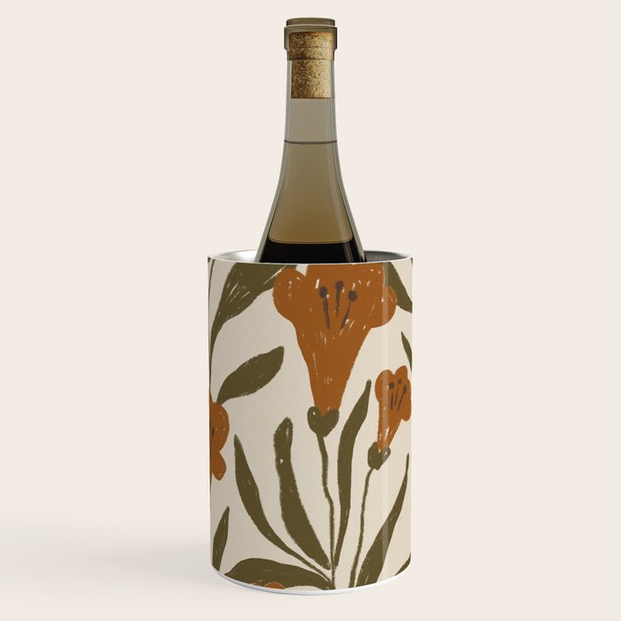 Orange Bellflowers Wine Chiller Gallery Image 3