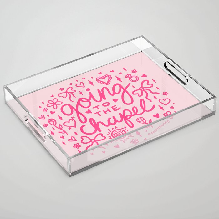 Going to the Chapel in Pink Acrylic Tray Gallery Image 1