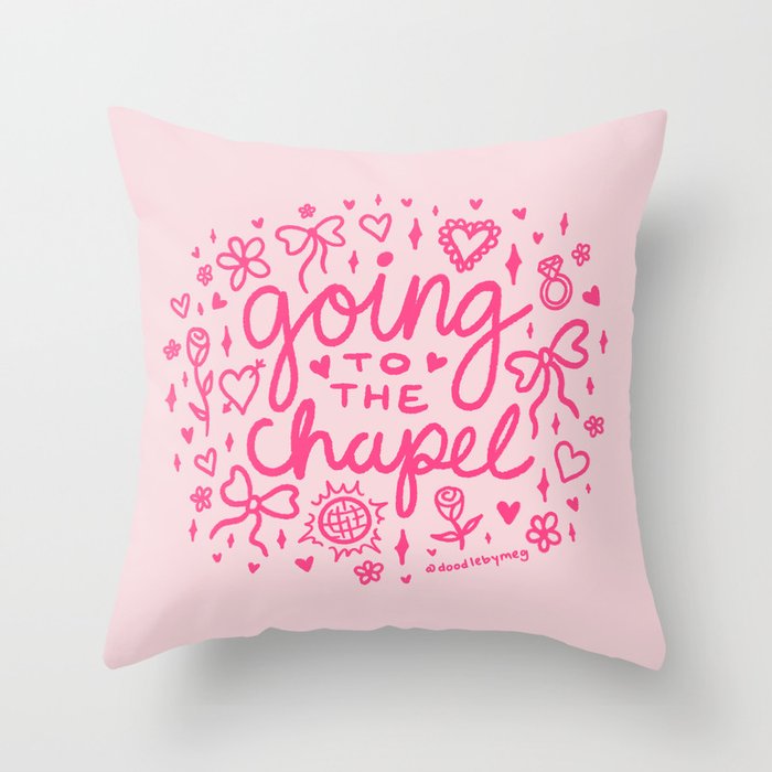 Going to the Chapel in Pink Throw Pillow Gallery Image 6