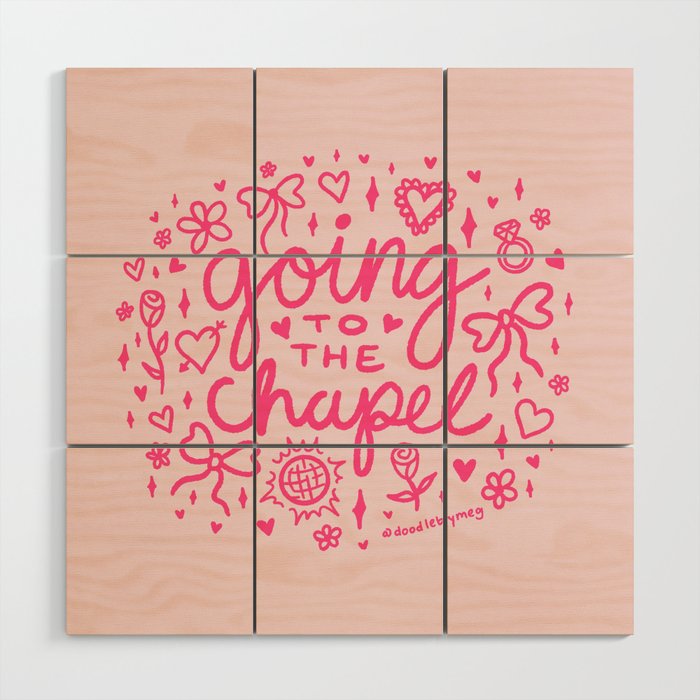 Going to the Chapel in Pink Wood Wall Art Gallery Image 1