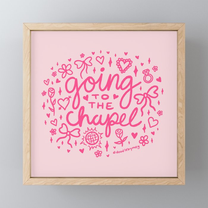 Going to the Chapel in Pink Mini Art Print Gallery Image 1