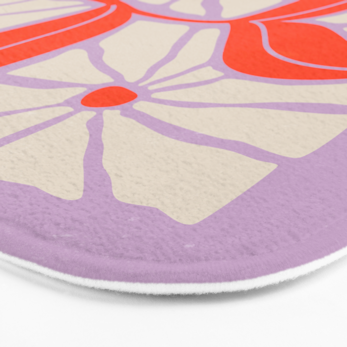 Plum & Flamingo: Les Fleurs | Flower Market Color Series 06 Bath Mat Gallery Image 3