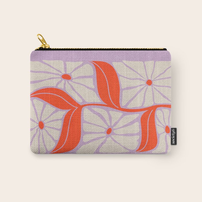 Plum & Flamingo: Les Fleurs | Flower Market Color Series 06 Carry All Pouch Gallery Image 1