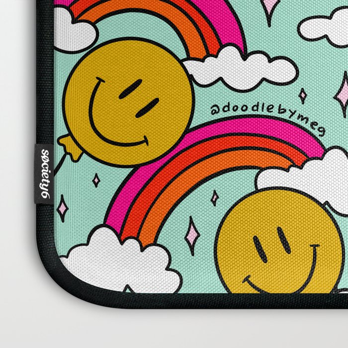 Smiley Face Balloon Print Laptop Sleeve Gallery Image 3