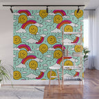 Smiley Face Balloon Print Wall Mural Gallery Image 1