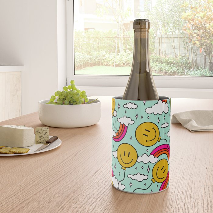 Smiley Face Balloon Print Wine Chiller Gallery Image 4