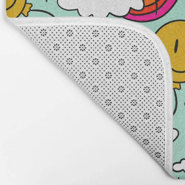 Smiley Face Balloon Print Bath Mat Gallery Image 2