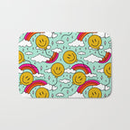 Smiley Face Balloon Print Bath Mat Gallery Image 1