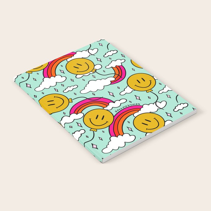 Smiley Face Balloon Print Notebook Gallery Image 2