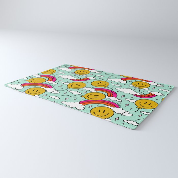 Smiley Face Balloon Print Rug Gallery Image 3