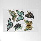 Texas Butterflies - Mint and Gold Welcome Mat Gallery Image 1