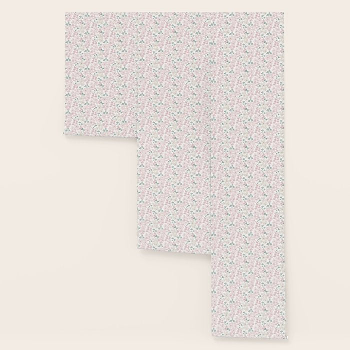 Soft meadow blooms - baby pink, rosy blush and warm beige floral pattern Wallpaper Gallery Image 3
