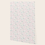 Soft meadow blooms - baby pink, rosy blush and warm beige floral pattern Wallpaper Gallery Image 2