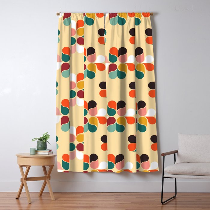 Retro geometry pattern no2 Window Curtain Gallery Image 5