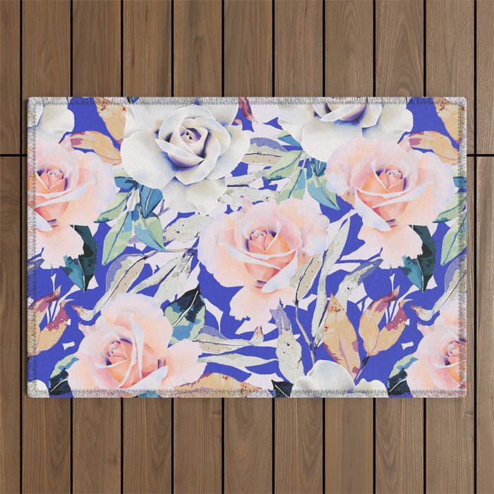 Modern Vibrant Flowery Garden B Outdoor Rug Gallery Image 1