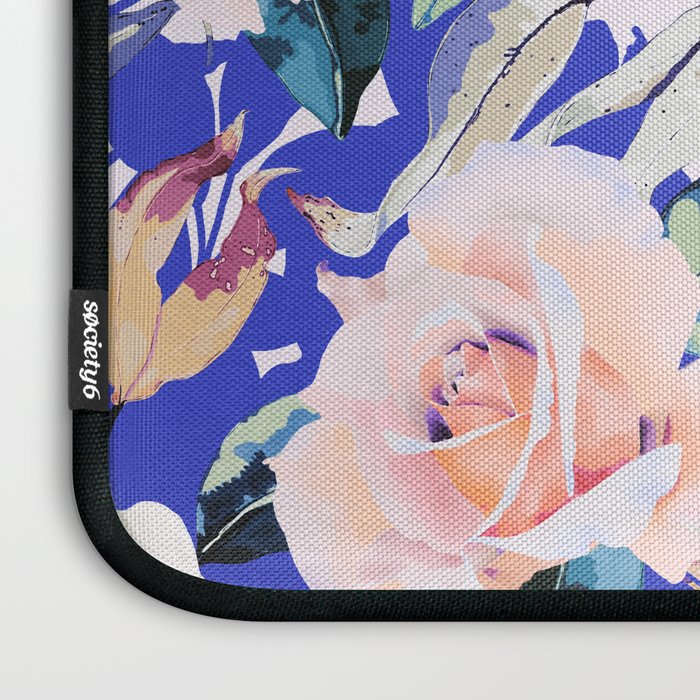 Modern Vibrant Flowery Garden B Laptop Sleeve Gallery Image 3