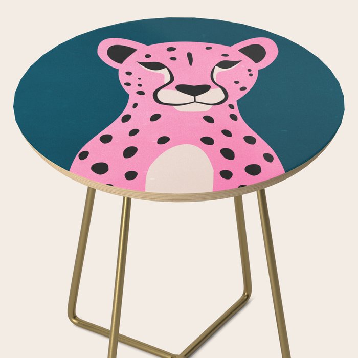 The Stare: Night Race Pink Cheetah Edition Side Table Gallery Image 2