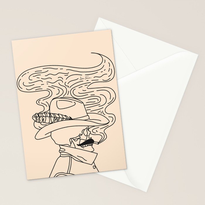 Love or Die Tryinâ - Cowhand Black & Cream Stationery Card Gallery Image 2