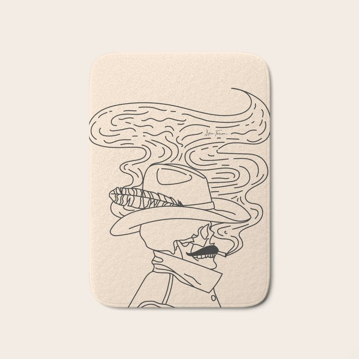 Love or Die Tryinâ - Cowhand Black & Cream Bath Mat Gallery Image 1