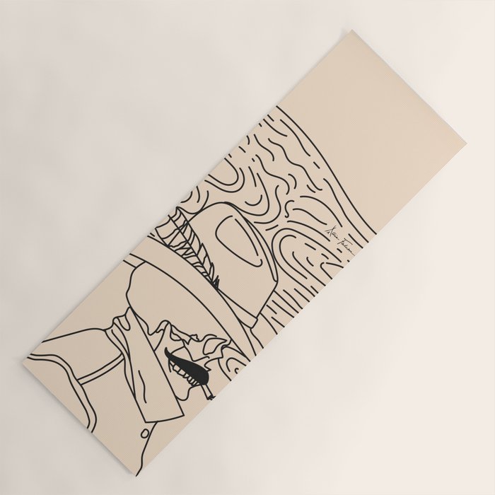Love or Die Tryinâ - Cowhand Black & Cream Yoga Mat Gallery Image 1