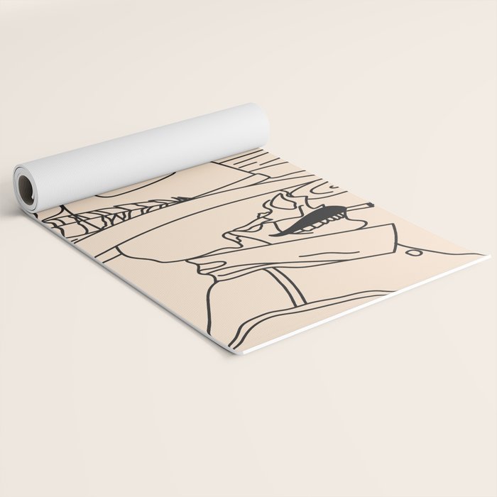 Love or Die Tryinâ - Cowhand Black & Cream Yoga Mat Gallery Image 2